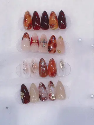 ネイル I-nailロング /ワンホン/キラキラのネイルデザイン