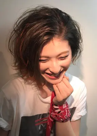 ミディアム カラー パーマ ヘアアレンジ ネイル マツエク・マツパ backstage.AZ所属・吉川 宙翔のヘアスタイル