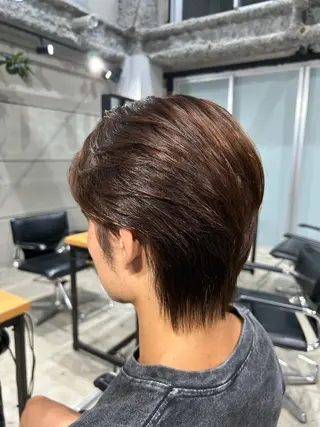 ショート カラー メンズ ナチュラルカラー リタッチ　あんりのヘアスタイル