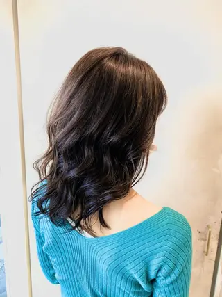 ミディアム カラー On所属・顔まわりカット🌟 くびれヘア/寺門遥輝のヘアスタイル