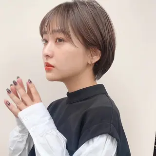 ショート カラー 🌱小顔ヘア/ボブ ミディアム/双葉🌱のヘアスタイル