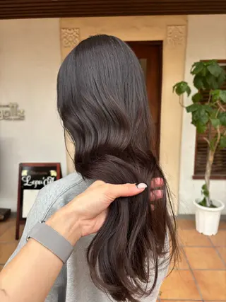 ロング カラー 道添 怜奈のヘアスタイル