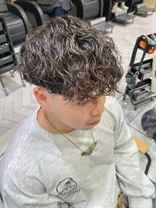 ショート パーマ メンズ 酸スト/フェザー パーマ/三谷海斗のヘアスタイル