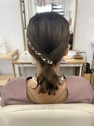 セミロング ヘアアレンジ Mintleaf 💛MAYUKOのヘアスタイル