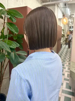 ミディアム カラー AYAKA/名古屋/ 栄/ボブ/透明カラーのヘアスタイル