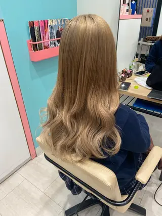 ロング カラー 新宿/韓国ヘア 中明度カラー/かやのヘアスタイル