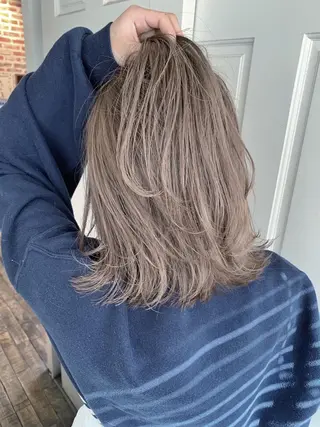 ミディアム カラー ヘアアレンジ WATARU🔥／ 外国人風ハイライトのヘアスタイル