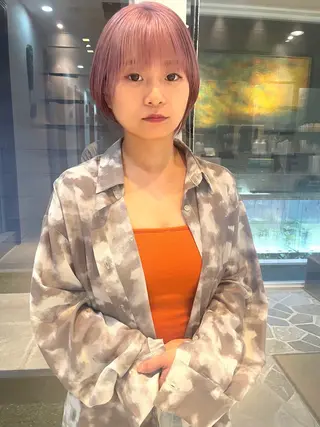 ショート カラー 🌈高田大夢似合わせ 透明感カラー🌈のヘアスタイル