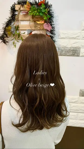 セミロング カラー 大人女性ぼかし メンズ強化🦙平作のヘアスタイル