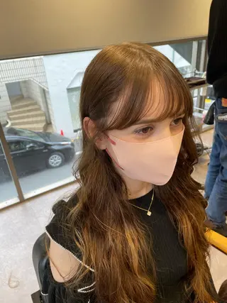 ロング カラー 韓国風/オシャレ /縮毛矯正/滝口琴未のヘアスタイル