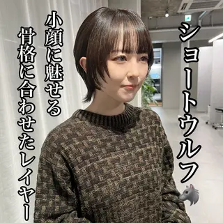ショート 🐺立川のウルフ屋 さん🐺おかみ🐺のヘアスタイル