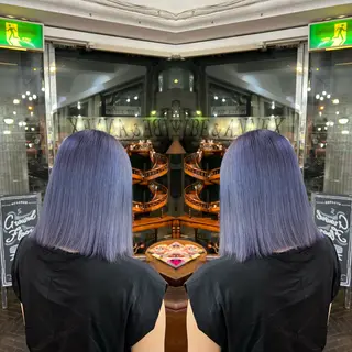 ミディアム カラー ハイライト/レイヤー /ハイトーン/AOIのヘアスタイル