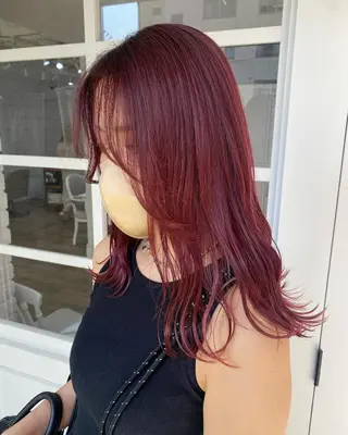 ミディアム カラー 韓国×髪質改善カラー 💎hinaのヘアスタイル