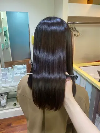 セミロング 髪質改善/ストレート /透明感/西川奈穂のヘアスタイル