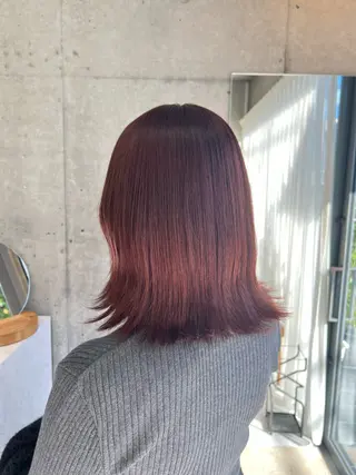 ミディアム カラー clore所属・透明感カラー yuraのヘアスタイル