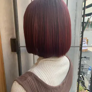 ミディアム 艶髪color💎髪 質改善ストレート大吉のヘアスタイル