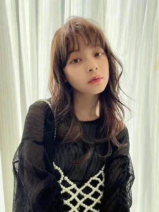 セミロング カラー LaBless梅田 🎀坂本リオのヘアスタイル