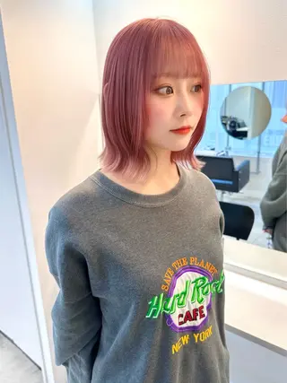 セミロング 韓国ヘア/ワンホン ちひろのヘアスタイル