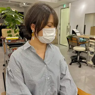 ショート カラー レイヤーパーマ＊ 顔まわり似合わせのヘアスタイル