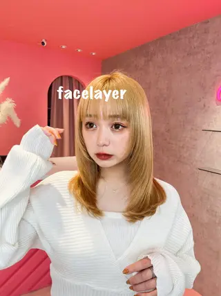 ミディアム カラー 山崎/ボブ縮毛矯正 レイヤー髪質改善のヘアスタイル