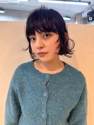 ショート パーマ ヘアアレンジ 丸山渉/パーマ エフェクトブリーチのヘアスタイル