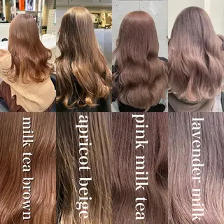 セミロング ヘアアレンジ 艶カラー の達人のヘアスタイル