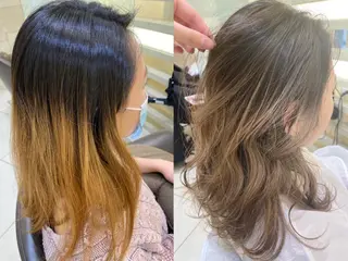 セミロング カラー パーマ ヘアアレンジ メンズ マツエク・マツパ 💎耳ツボジュエリー ×銀座美容室💎のヘアスタイル