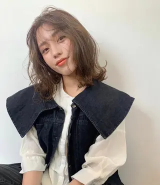 ミディアム カラー ボブ/暖色/デザイン KOYUKI⛄️のヘアスタイル