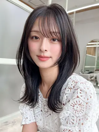 ロング 山﨑 翼のヘアスタイル