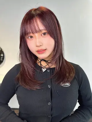 セミロング カラー ワンホンヘア ケラチン/Kaitoのヘアスタイル