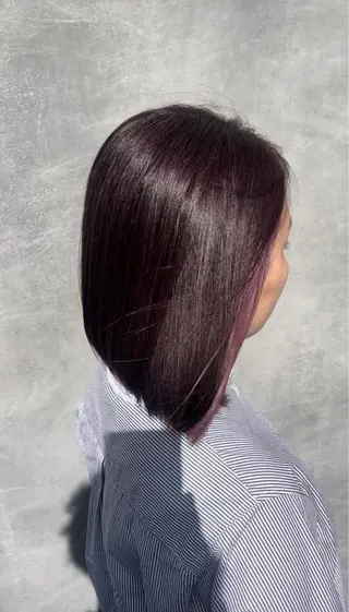 ミディアム カラー 青田 明日海のヘアスタイル