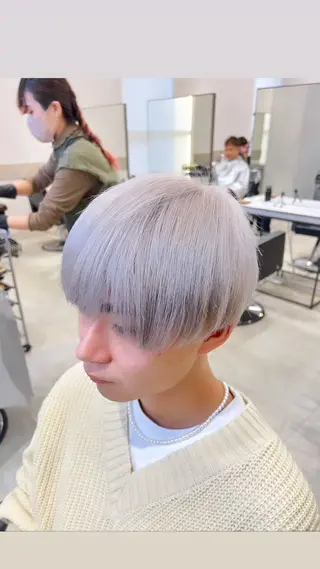 ショート カラー メンズ カラースペシャリスト ・齊藤 羽瑠輝のヘアスタイル