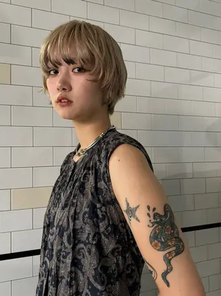 ショート ORGN.所属・派手髪デザイン なかむらるか🐬💞のヘアスタイル