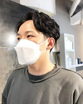パーマ ヘアアレンジ メンズ ainico+所属・メンズ特化✂️栗原 侑也のヘアスタイル