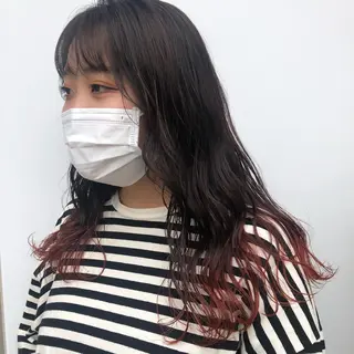 セミロング カラー 古屋 花織のヘアスタイル