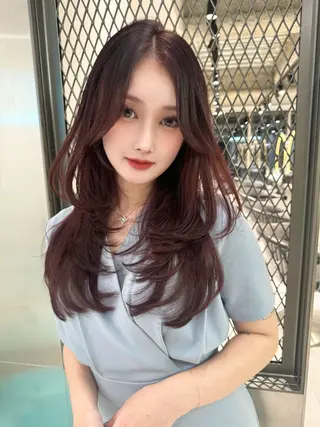 ロング カラー ブリなしWカラー✨️ 髪質改善【タケル】のヘアスタイル