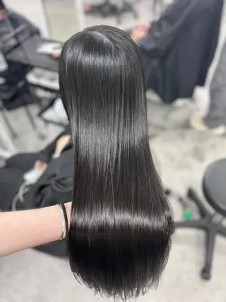 ロング カラー 韓国風暗髪ヘア🤍 🫧MIREIのヘアスタイル