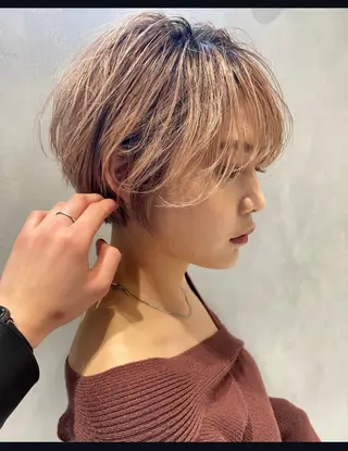 ショート カラー 上福大翔 【美髪縮毛矯正】のヘアスタイル