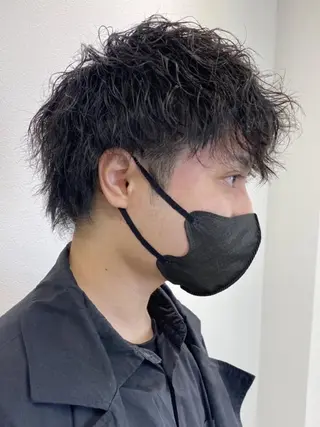 ショート メンズ パーマ ﾒﾝｽﾞ＆ｼｮｰﾄ LEA山村真史のヘアスタイル