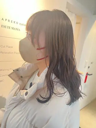 セミロング カラー ヘアアレンジ APREKO SAYAKAのヘアスタイル