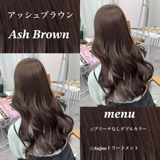 ロング カラー ヘアアレンジ ブリーチなしカラー /ベージュ/安形翔のヘアスタイル