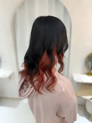 ロング カラー りほ/顔周りカット/ レイヤーカットのヘアスタイル