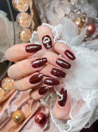 ネイル 23時まで❤︎韓国、 ワンホンネイルのネイルデザイン