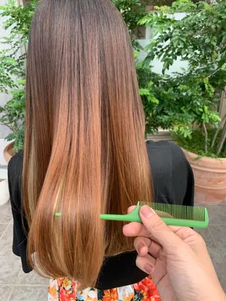 ロング カラー 髪質改善美容室Lust所属・美容室Lust💚 嶋崎　鷹のヘアスタイル