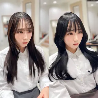 ロング 映える顔まわり/前髪 特化 💗 ユキマのヘアスタイル