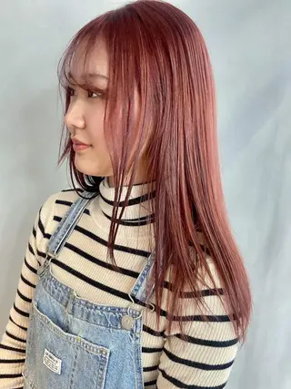 セミロング カラー パーマ ヘアアレンジ ITbyALBUM 中野店のヘアスタイル