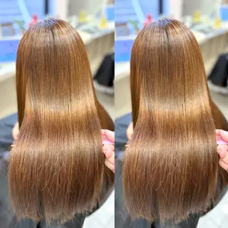 ロング パーマ 韓国レイヤー 暖色カラー/さくらのヘアスタイル