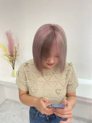ミディアム 福田 奈那のヘアスタイル