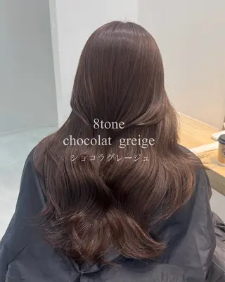 セミロング カラー グレージュ/レイヤー ふうか　渋谷のヘアスタイル
