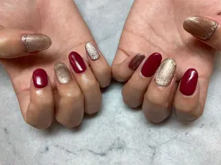 ネイル ネイルリボン 受付スタッフのネイルデザイン